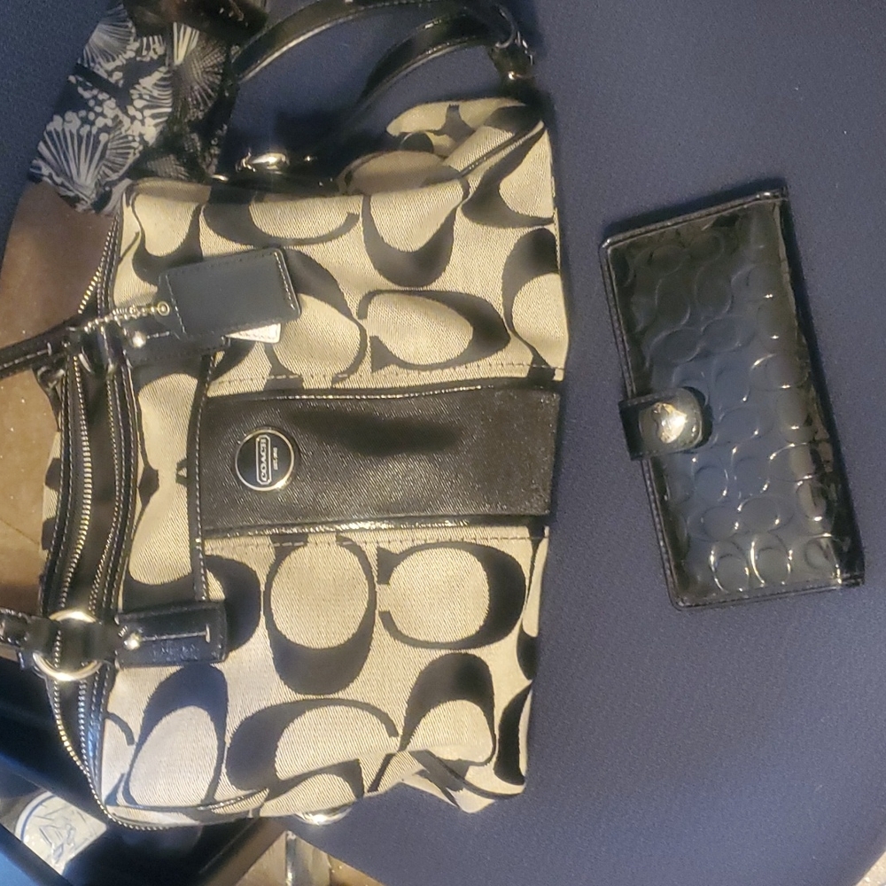 Coach purse with wallet